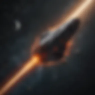 A Comet's Journey Through Space A stunning view of a comet traveling through the solar system with planets in the background