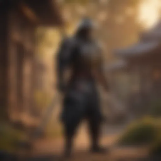 Ronin in the Twilight An artistic representation of a ronin standing against a sunset.