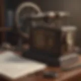 Historic telegraph machine illustrating early communication technology