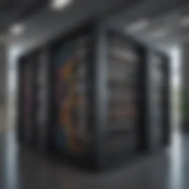 Pioneering Architecture of Early Supercomputers An early supercomputer showcasing its complex architecture.