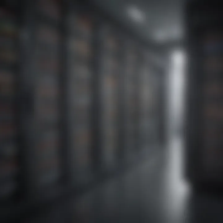 Illustration of supercomputers used in scientific research applications.