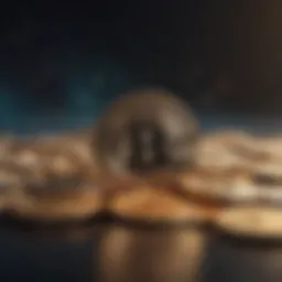 Abstract representation of compound cryptocurrency interest