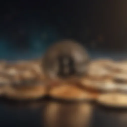 Abstract representation of compound cryptocurrency interest