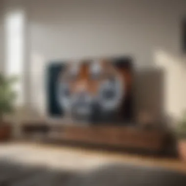 Immersive Viewing Experience Sleek Smart TV on a Modern Entertainment Unit