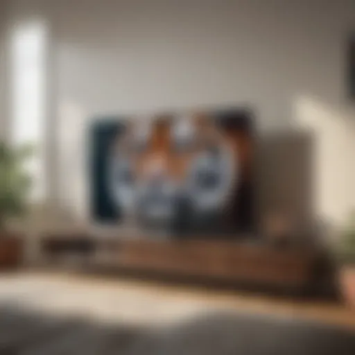 Immersive Viewing Experience Sleek Smart TV on a Modern Entertainment Unit