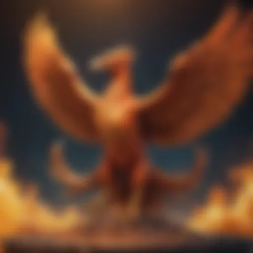 Abstract representation of Titan cryptocurrency rising like a phoenix