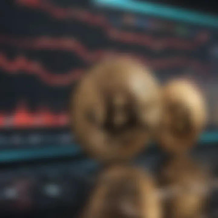 Analyzing Cryptocurrency Market Trends Cryptocurrency market charts on digital screen