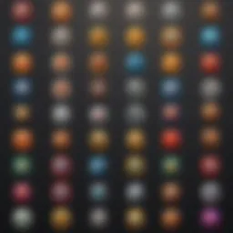 Illustration of different translation app icons