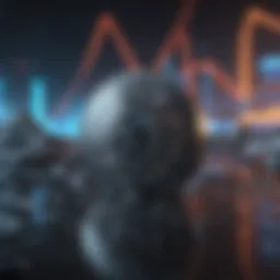 Abstract representation of digital currency Tron on a futuristic background
