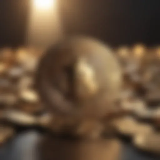 Conceptual depiction of cryptocurrency conversion