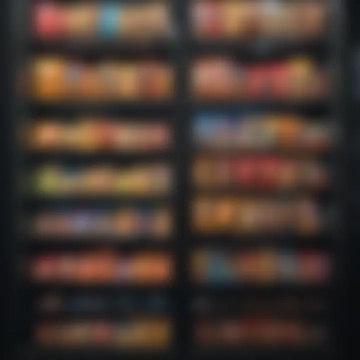 Variety of snacks displayed in a vending machine
