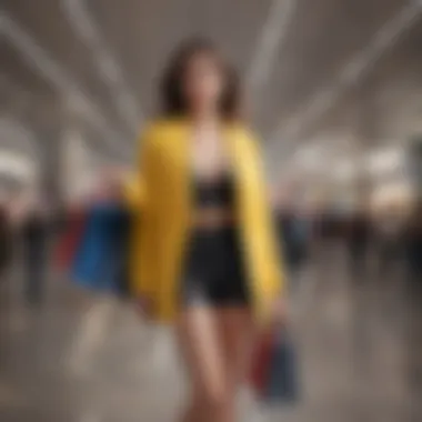 Fashionable Shopping Choices Stylish and trendy fashion items on display