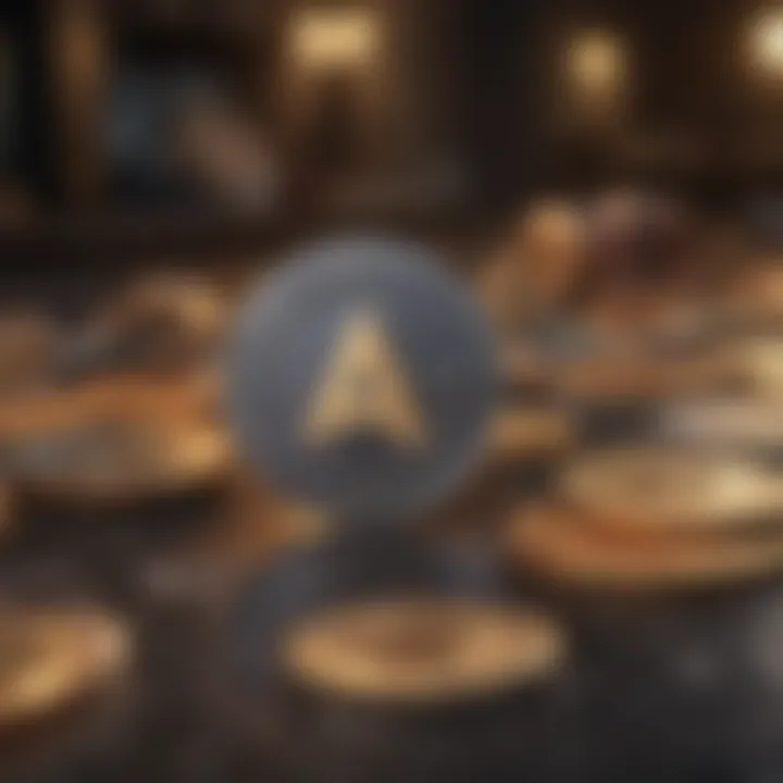 Augmented Reality Tokens in Digital Ecosystem A visual representation of augmented reality tokens in a digital landscape