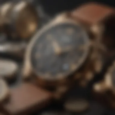 Close-up of materials used in Bebe watch production