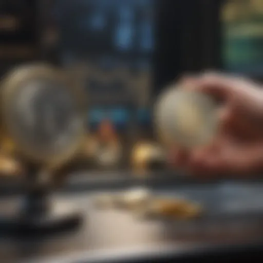 An illustration of bid and ask prices interaction in a trading environment