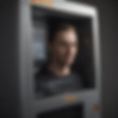 User Experience at a Bitcoin ATM User interacting with a Bitcoin ATM