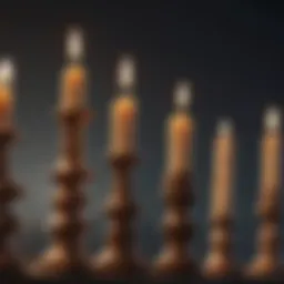 Illustration of a candlestick chart showcasing various patterns in trading.