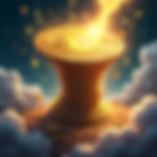 Visual representation of cash tornado coins