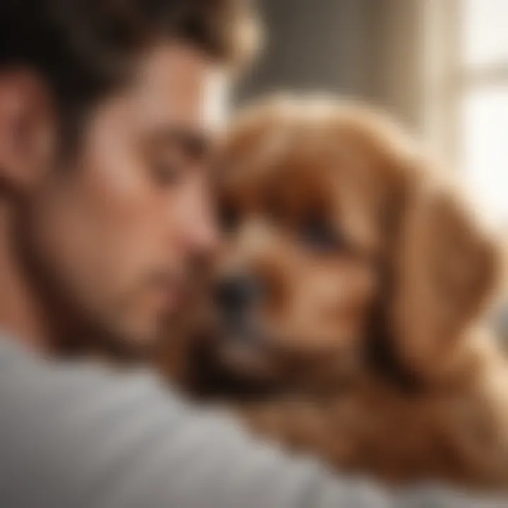 Bonding Moments with Your Cavapoo A Cavapoo snuggling with its owner