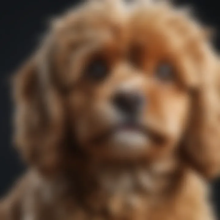 Cavapoo's Distinctive Coat Close-up of a Cavapoo's curly fur