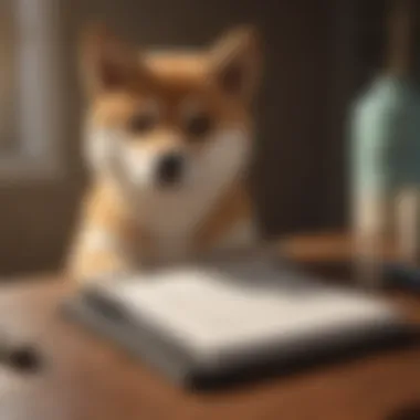 A detailed breakdown of puppy expenses on a notepad