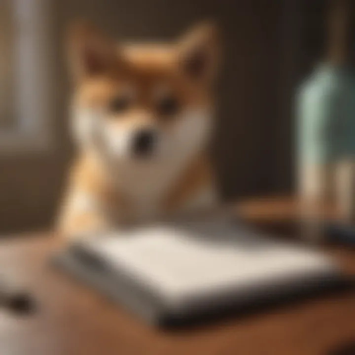A detailed breakdown of puppy expenses on a notepad