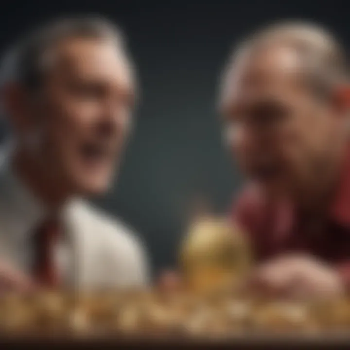 Fear and Greed Dynamics in Trading Visual representation of fear and greed dynamics influencing trading