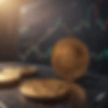 Cryptocurrency price chart depicting support and resistance levels