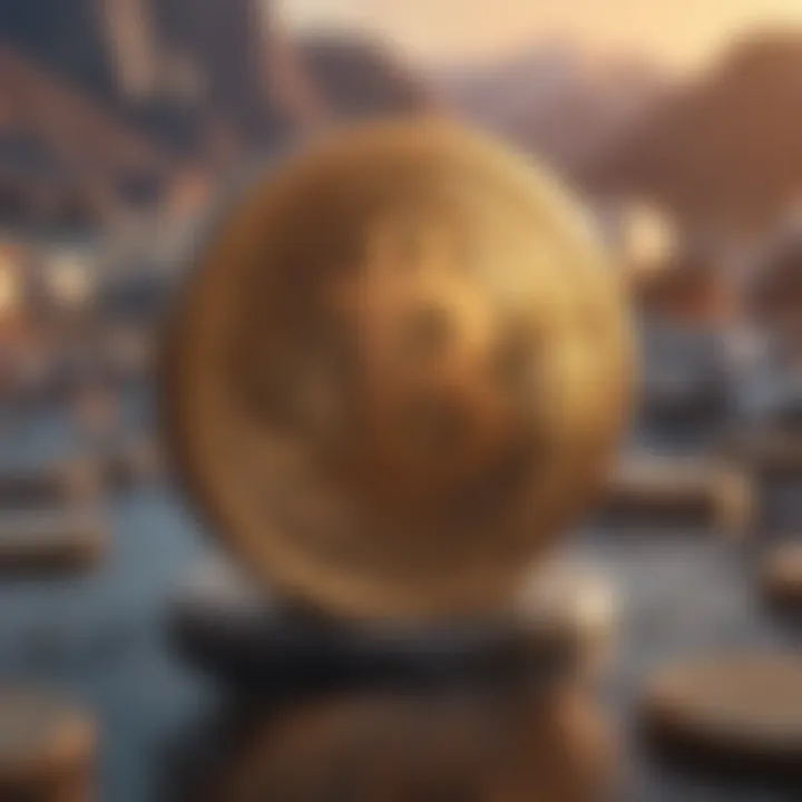 Futuristic visualization of digital currencies impacting global finance