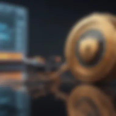 Abstract concept of cybersecurity in digital world