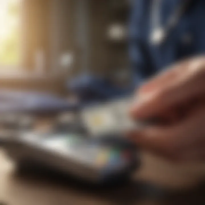 A digital wallet showcasing medical transactions.