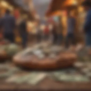 A vibrant market scene illustrating trade dynamics in Peru