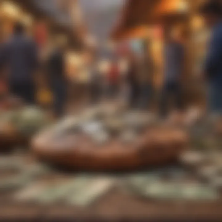 A vibrant market scene illustrating trade dynamics in Peru