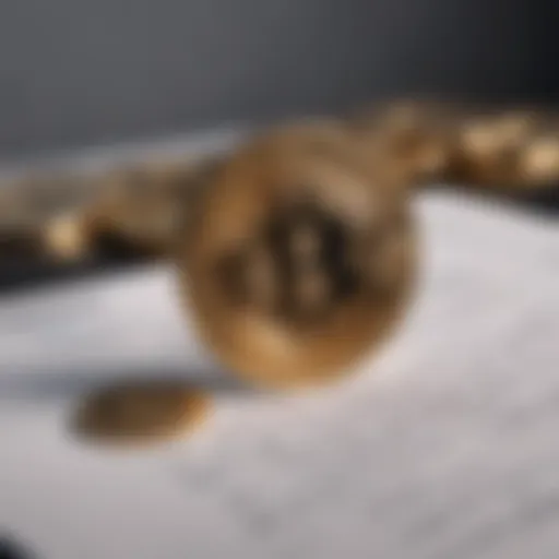 Illustration depicting cryptocurrency tax regulations