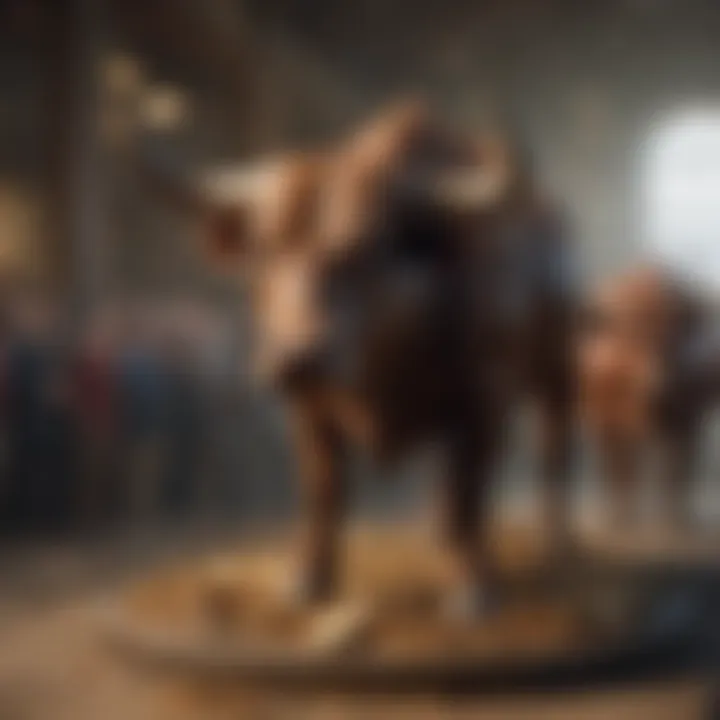 Historical depiction of market trends illustrating the concept of a bull market