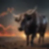 Symbolic representation of a bull market showcasing rising stock graphs