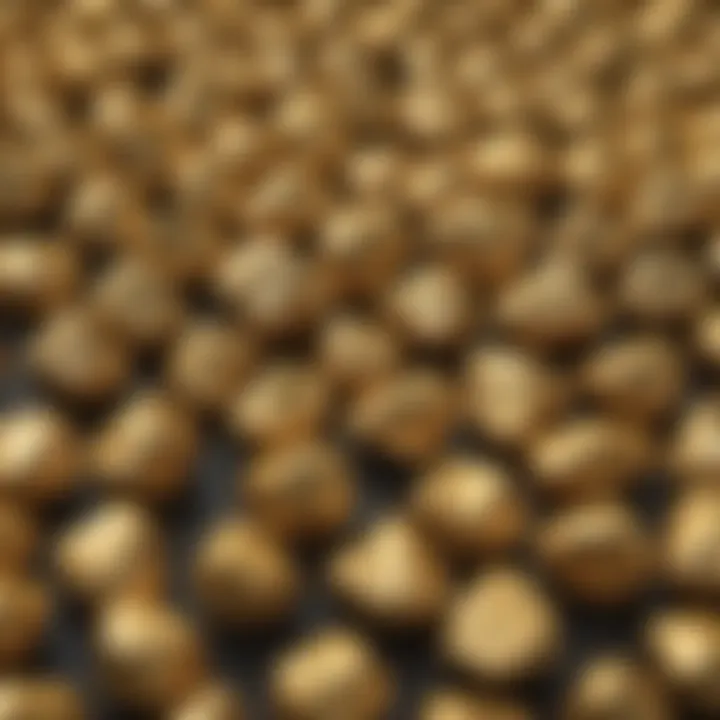 A diverse collection of gold nuggets displayed for investment analysis