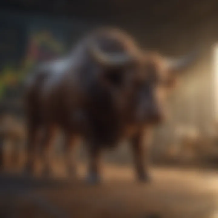 Graph illustrating a bull market trend