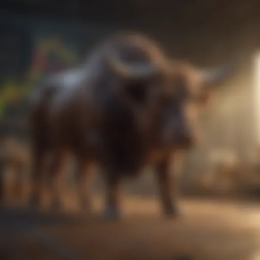 Visual Representation of Bull Market Trends Graph illustrating a bull market trend