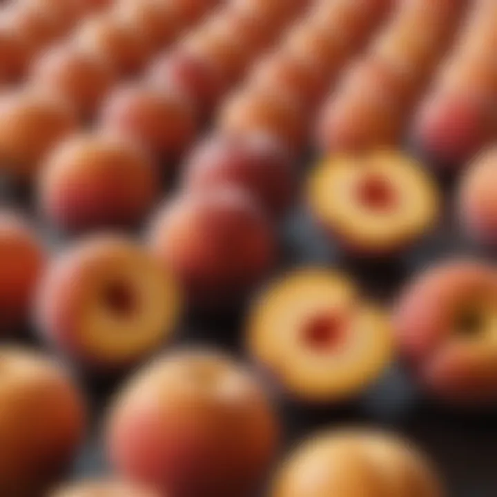 Graph illustrating the economic trends in peach pricing