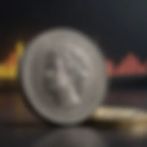 Financial graph showing dollar value trends