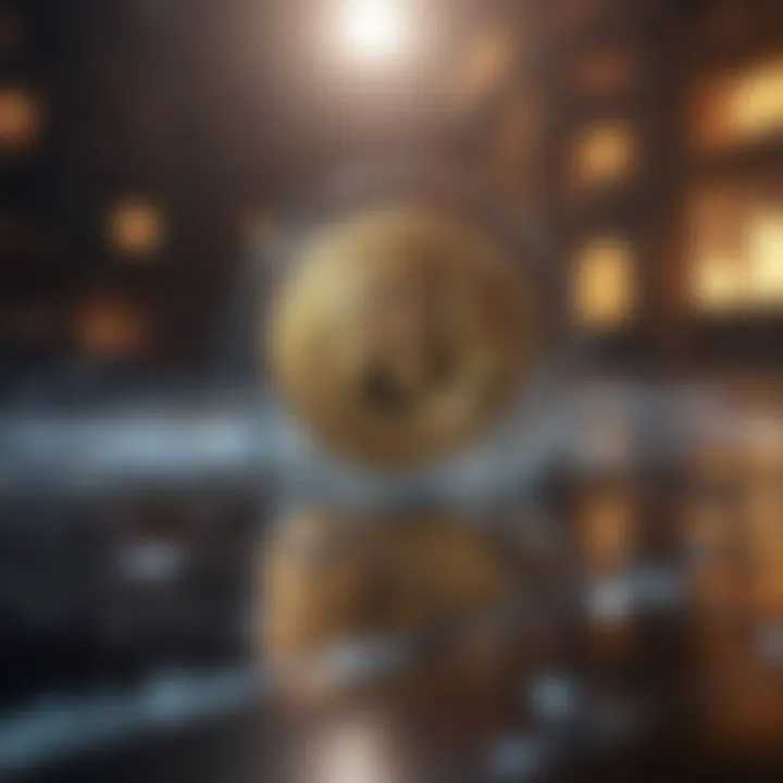 Abstract illustration of blockchain technology in motion