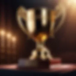 Gleaming Trophy in Spotlight