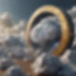 Abstract representation of cloud mining concept