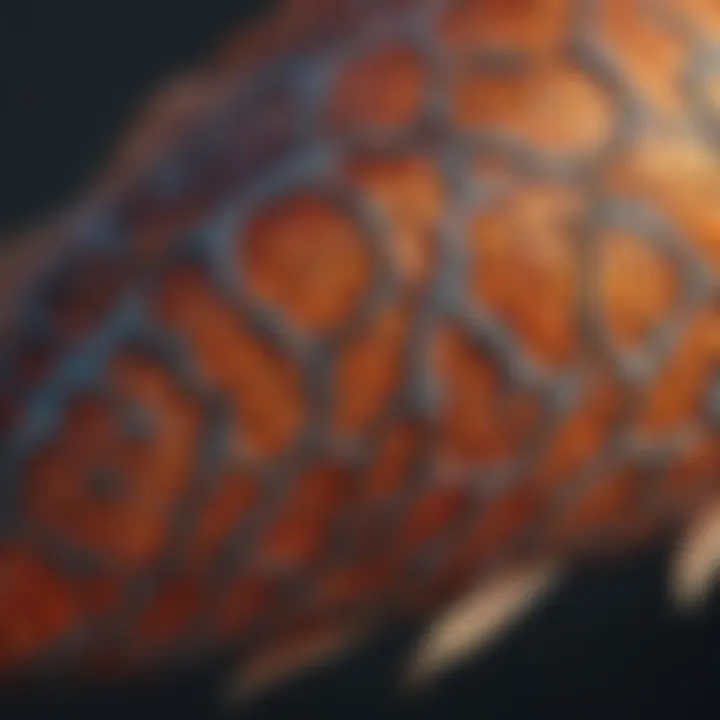 Close-up of Intricate Patterns on Ironfish Scales