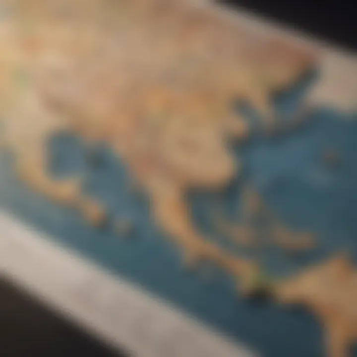Map showcasing key economic events impacting USD to INR