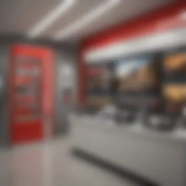 Sleek Technological Displays Inside a Verizon Store Verizon store interior design with sleek technology displays