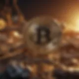 Abstract representation of Bitcoin blockchain network