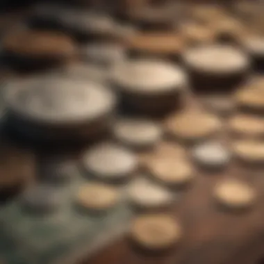 Nostalgic Numismatic Exchange Vintage Coin Trading Scene