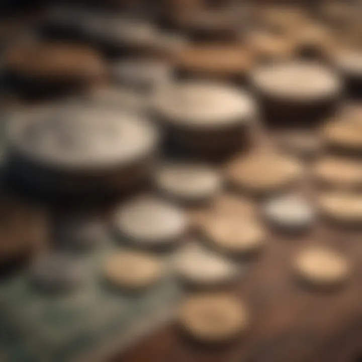 Nostalgic Numismatic Exchange Vintage Coin Trading Scene